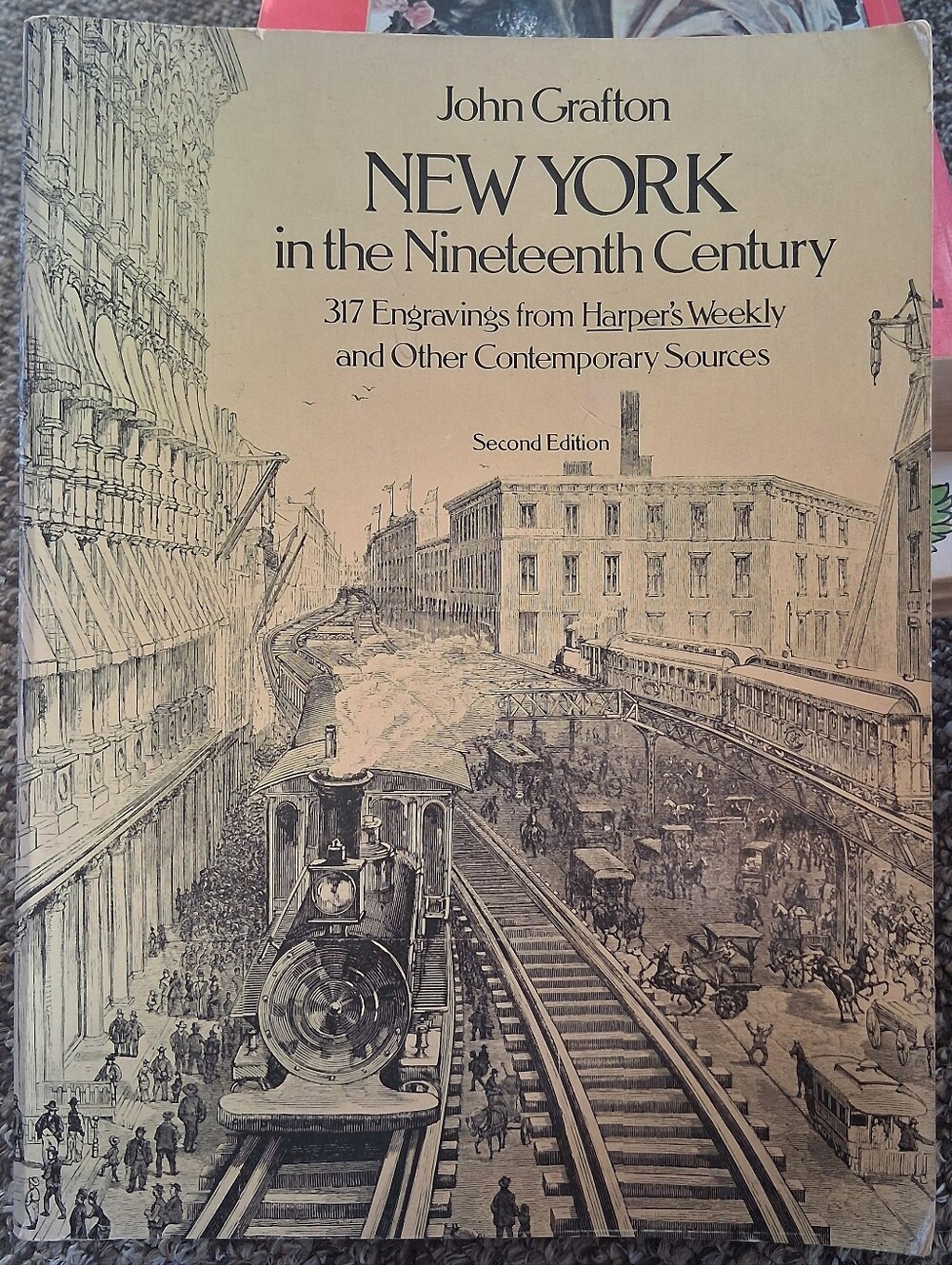 1977 New York In The 19th Century Vintage Book - 317 Engravings